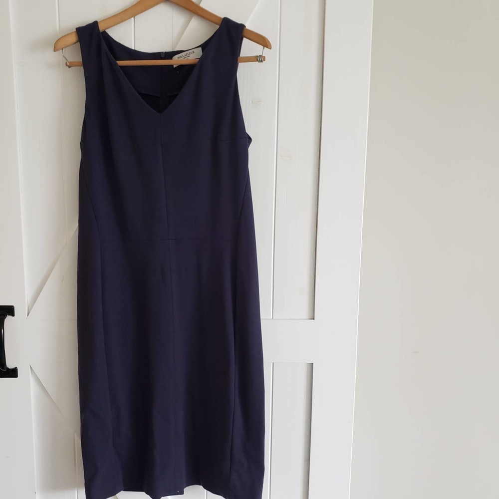 MM Lafluer Navy Blue Sleevless Pencil Dress Size 12